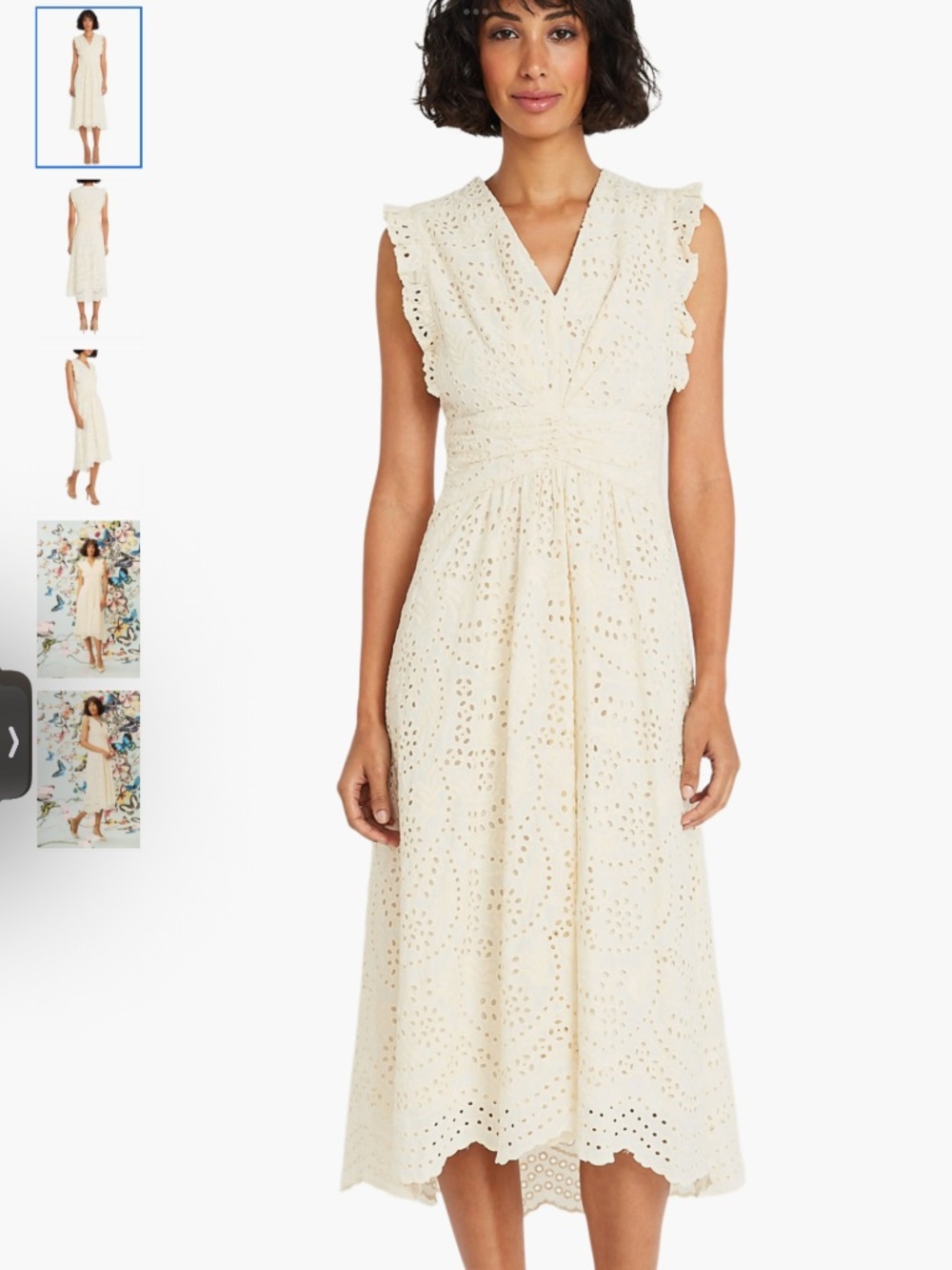 Maggy London Sleeveless Embroidered Eyelet Midi Dress 18W (similar to 16W)